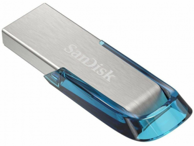SanDisk atm. raktas USB3.0 128GB Ultra Flair Blue