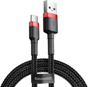Baseus kabelis USB A kištukas - USB C kištukas, 1.0m QC3.0 raudonas/juodas