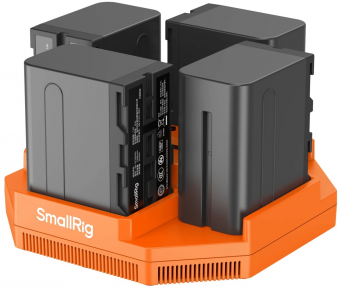 SmallRig 4834 NP-F970 4-Channel Camera Battery Charger & 4-Battery Kit