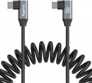 SmallRig 4793 USB-C Angled to USB-C Angled Coiled Data Cable