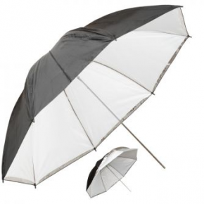 Skėtis juodas-baltas 90cm