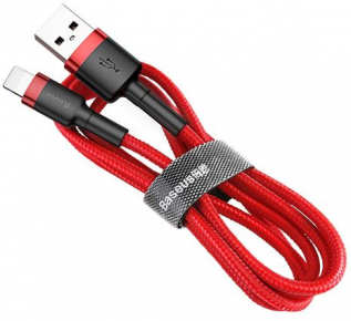 Baseus kabelis USB A kištukas - Lightning kištukas, 0.5m QC3.0 raudonas/juodas