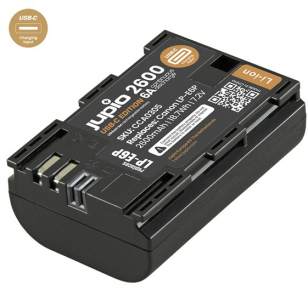Jupio akumuliatorius LP-E6P *ULTRA C* (USB-C input) 2600mAh (6A continuous discharge) 18.7Wh