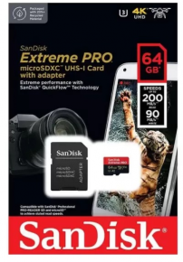 SanDisk atm. korta microSDXC 64GB Extreme PRO 200MB/s