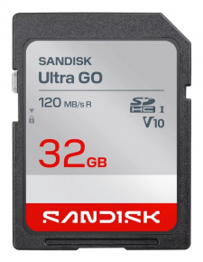 SanDisk atm. korta SD 32GB SDXC Ultra GO 120MB/s V10