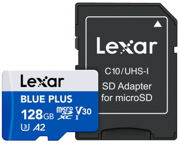Lexar atm. korta Micro SDHC 128GB Blue Plus UHS-I with SD adapter