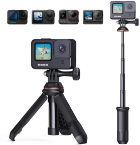 K&F Concept trikojis MS03 – tabletop selfie tripod for action cameras, black-orange