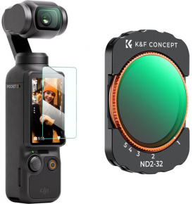 K&F Concept filtras VND2-32 for DJI Osmo Pocket 3 Magnetic VND