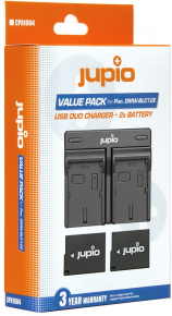 Jupio Kit: 2x Battery DMW-BLC12E + USB Duo Charger