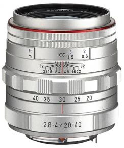 Pentax 20-40mm F2.8-4 ED HD DA Limited DC WR Sidabrinis