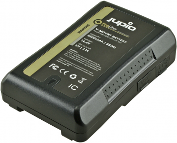 Jupio V-Mount baterija su LED indikatoriumi 14.4v, 6600 mAh (95Wh) (D-Tap/USB 5v DC Output)