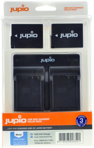 Jupio Kit: 2x Battery DMW-BLC12E + USB Duo Charger