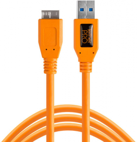 Tether Tools kabelis TetherPro USB 3.0 SuperSpeed Micro-B Cable, orange, 4.6m ( CU5454)