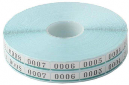 Technotape numeriukai 4 skaitmenų - 20mm x 7mm žali (2000 vnt)