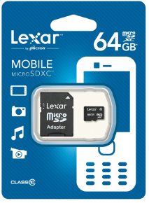 Lexar MicroSDXC 64GB Mobile su adapteriu
