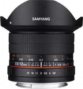 Samyang objektyvas 12mm f/2.8 ED AS NCS fish-eye (MFT)