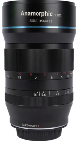Sirui 35mm Anamorphic Lens 1,33x  F1.8 MFT + Canon EF-M adapteris