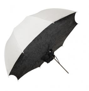 Powerlux skėtis-šviesdėžė balta juoda 100cm