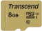 Transcend atm. kort. micro SD 8GB Gold 500S R95/W60   